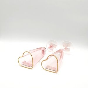 David Tutera pink heart shaped champagne glass set